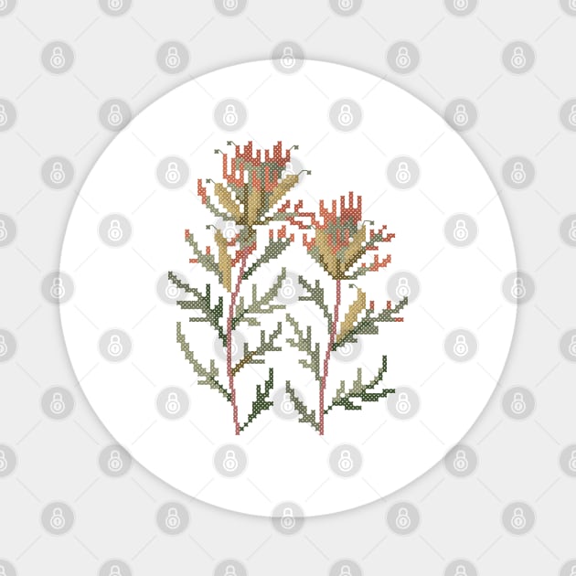 Wyoming State Flower Indian Paintbrush Magnet by inotyler